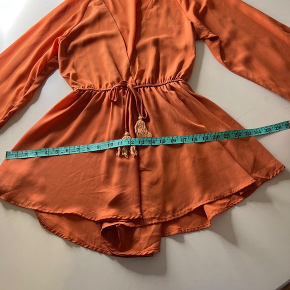 NIC & JO Orange Long Sleeves Jumpsuit size S - Picture 10 of 12